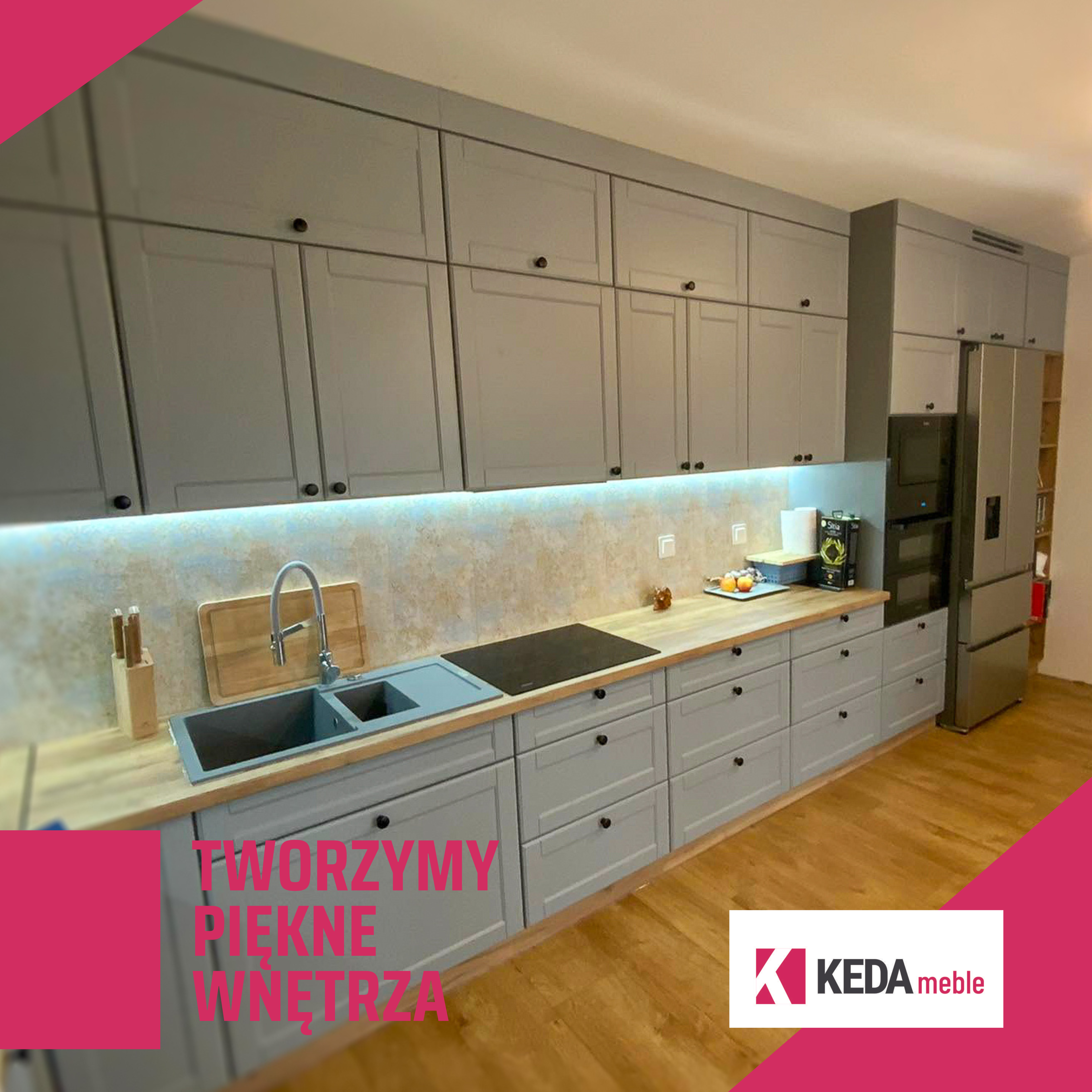 Kuchnia w stylu angielskim z szarością