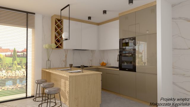 Kuchnia otwarta na salon- stylowa i funkcjonalna opcja dla nowoczesnych mieszkań i domów.