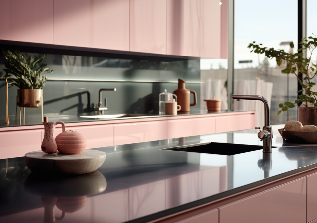 Różowa kuchnia: odważny styl w nowoczesnym wnętrzu